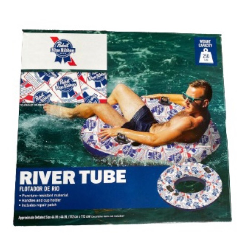 River tube Pabst Blue Ribbon